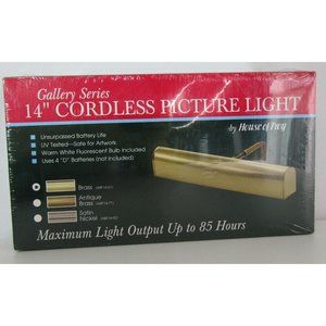 Gallery Series 14” Cordless Picture Assembled Brass Lamp New by House of Troy